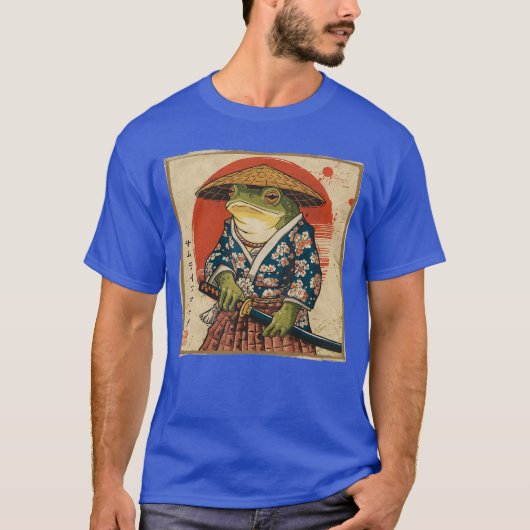 Samurai Frog Japanese Funny Anime Gifts For Men Wo T-shirt (Voorkant)