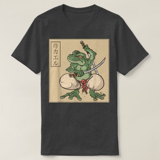 Samurai Frog Katana Martial Arts T-shirt (Design voorkant)