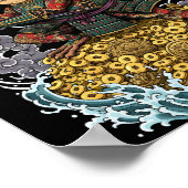 Samurai Frog of Fortune – Mythical Warrior Art Poster (Hoek)