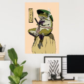 Samurai Frog Poster (Thuiskantoor)