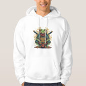 Samurai frog warrior Adult Pullover Hoodie (Voorkant)
