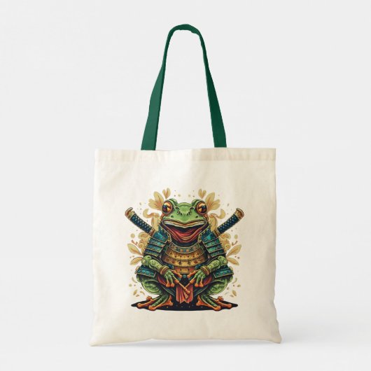 Samurai frog warrior Budget Tote Tote Bag (Achterkant)
