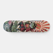 Samurai Frog warrior Skateboard (Horizontaal)