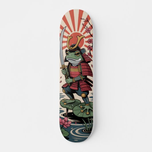 Samurai Frog warrior Skateboard (Voorkant)