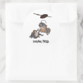 SAMURAI FROGS SCENE #1 RONDE STICKER (Tas)