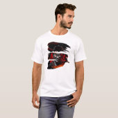 Samurai Fury - Warrior Bushido Japanese Art T-shirt (Voorkant volledig)