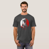 Samurai Geisha met Katana Rising Sun Warrior Boxy T-shirt (Voorkant volledig)