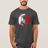 Samurai Geisha met Katana Rising Sun Warrior Boxy T-shirt (Voorkant)