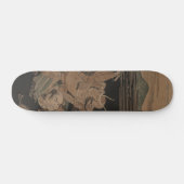 Samurai gevechten bij nacht rond 1770 skateboard (Horizontaal)