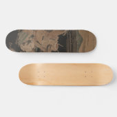 Samurai gevechten bij nacht rond 1770 skateboard (Horizontaal)