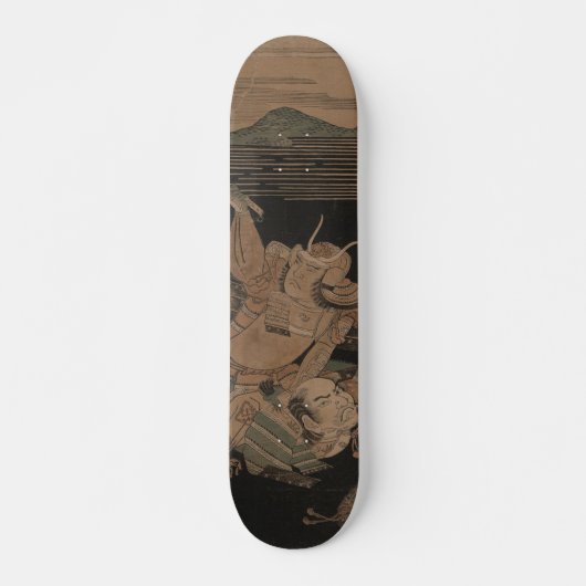 Samurai gevechten bij nacht rond 1770 skateboard (Voorkant)