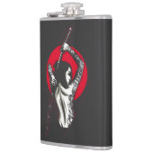 Samurai girl afbeelding heupfles (Links)