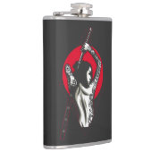 Samurai girl afbeelding heupfles (Rechts)