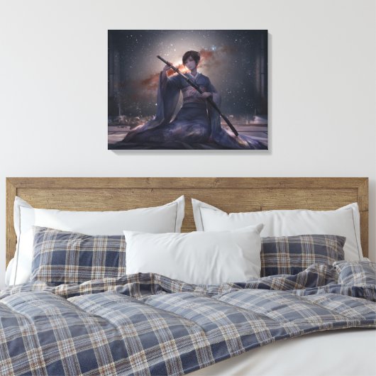 Samurai Girl Canvas Afdruk (Insitu (Slaapkamer))