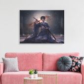 Samurai Girl Canvas Afdruk (Insitu (Woonkamer))