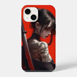 samurai girl  iPhone 14 hoesje
