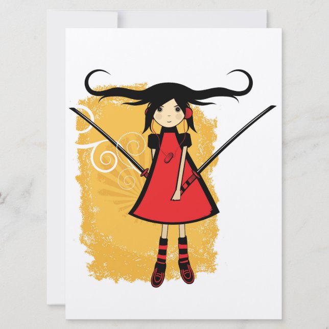 Samurai Girl Kaart (Voorkant)