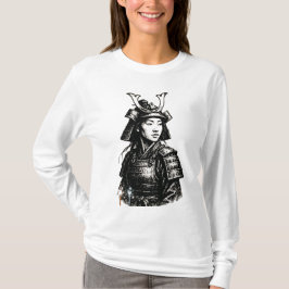 Samurai Girl straat kunst T-shirt