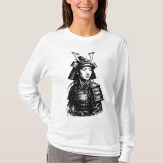 Samurai Girl straat kunst T-shirt