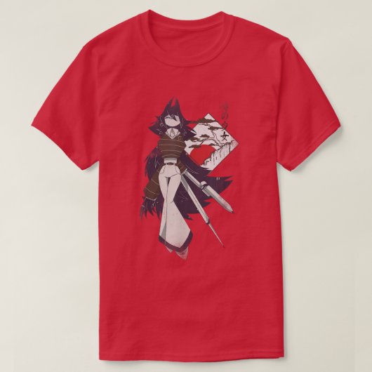 Samurai Girl Warrior Ukiyo FPE Fundamenteel Papier T-shirt (Design voorkant)