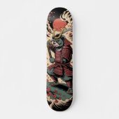 Samurai Green Bear warrior Skateboard (Voorkant)