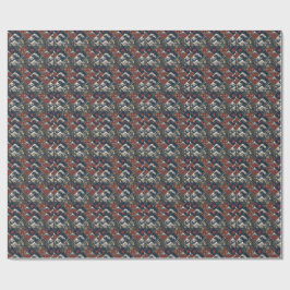 Samurai & Grote Golf Traditioneel Japans Patroon Cadeaupapier