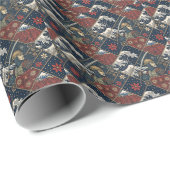Samurai & Grote Golf Traditioneel Japans Patroon Cadeaupapier (Rol Hoek)
