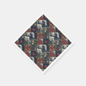Samurai & Grote Golf Traditioneel Japans Patroon Servet (Hoek)