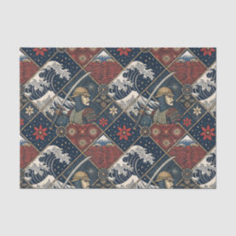 Samurai & Grote Golf Traditioneel Japans Patroon Tissuepapier