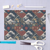Samurai & Grote Golf Traditioneel Japans Patroon Tissuepapier (Craft)
