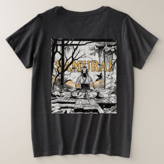 Samurai Grote Maat T-shirt (Design achterkant)