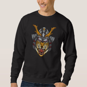 Samurai Growling Mouth Open Bengalen Mannen Trui