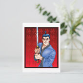 Samurai Guy Briefkaart (Staand voorkant)
