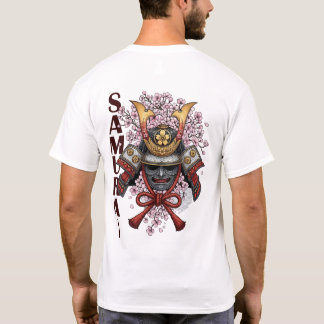 Samurai Helm Bloem Bloem T-Shirt – Japanse Oorlog