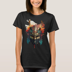 Samurai helm krijger bushido Oni masker Japans C T-shirt