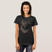 Samurai Helm Warrior Bushido Oni Masker Japans C T-shirt (Voorkant volledig)