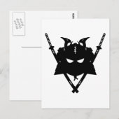 Samurai Helmet & Swords Briefkaart (Voorkant / Achterkant)
