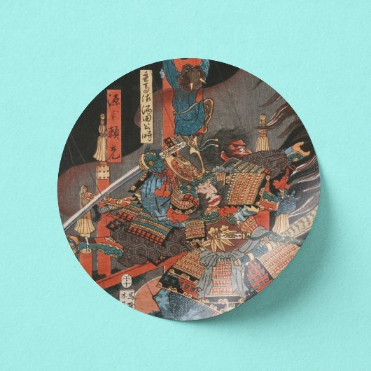 Samurai Hero Minamoto no Yorimitsu Ronde Sticker