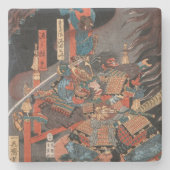 Samurai Hero Minamoto no Yorimitsu Stenen Onderzetter (Voorkant)