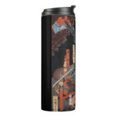 Samurai Hero Yorimitsu:  Japans houtblok Thermosbeker (Gedraaid links)