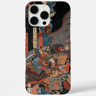 Samurai Hero Yorimitsu: Woodblock Art iPhone 16 Pro Max Hoesje