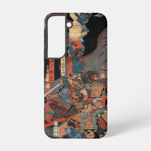 Samurai Hero Yorimitsu: Woodblock Art Samsung Galaxy Hoesje