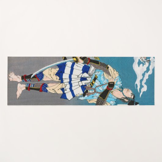 Samurai Holding a Katana, Tsukioka Yoshitoshi Yogamat (Voorkant (horizontaal))