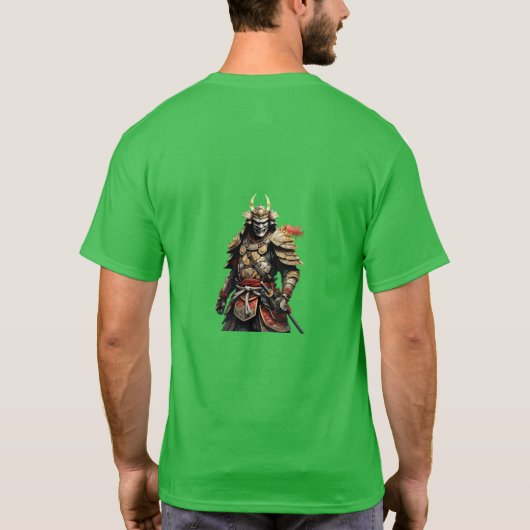 🗡️ Samurai Honor – Warrior T-shirt 🌸 (Achterkant)