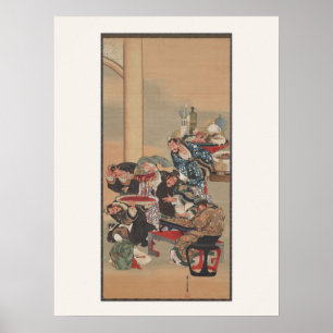 Samurai-houtblokdruk - Kuniyoshi Ukiyo-e-kunst Poster