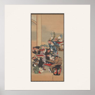 Samurai-houtblokdruk - Kuniyoshi Ukiyo-e Kunst Poster