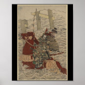 Samurai in Armor, op paarden met pijlen en pijlen Poster (Voorkant)