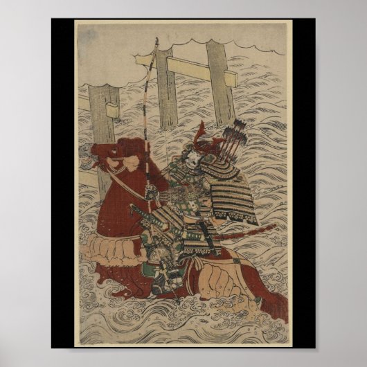 Samurai in Armor, op paarden met pijlen en pijlen Poster (Voorkant)