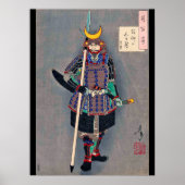 Samurai in Armor, Tsukioka Yoshitoshi Poster (Voorkant)