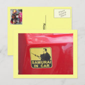 Samurai in auto briefkaart (Voorkant / Achterkant)
